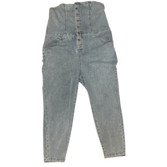 SHEIN denim capri jumpsuit is preowned, size‎ 4XL. - Picture 1 of 5